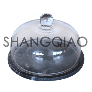 Marble Cake Stand With Dome SQ402